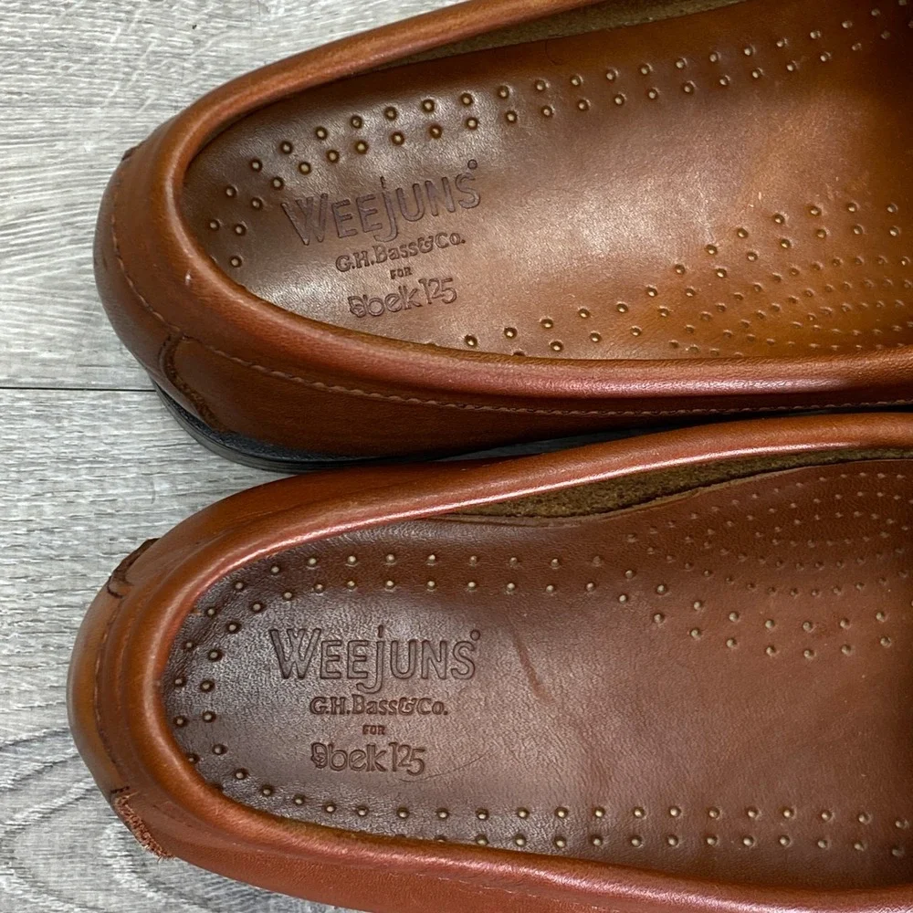 GH Bass Weejuns Penny Loafers Mens 11.5 D Brown Leather Belk 125 Anniversary